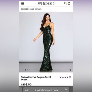 Taisia formal sequin scroll windsor dress medium